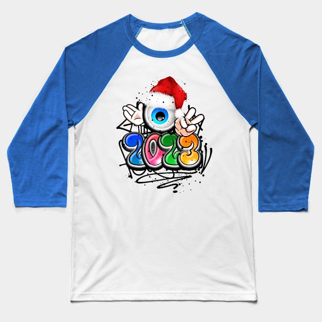 2023 Funny Santa T-Shirt Baseball T-Shirt by Mister Graffiti